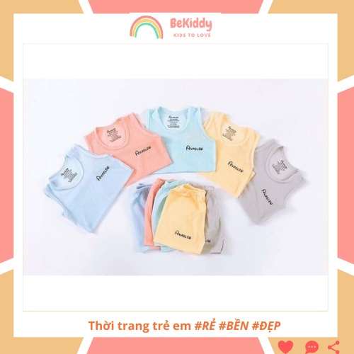 Set đồ bộ bé trai bé gái Avaslew thun giấy ba lỗ từ sơ sinh - 3 tuổi 5kg - 15kg