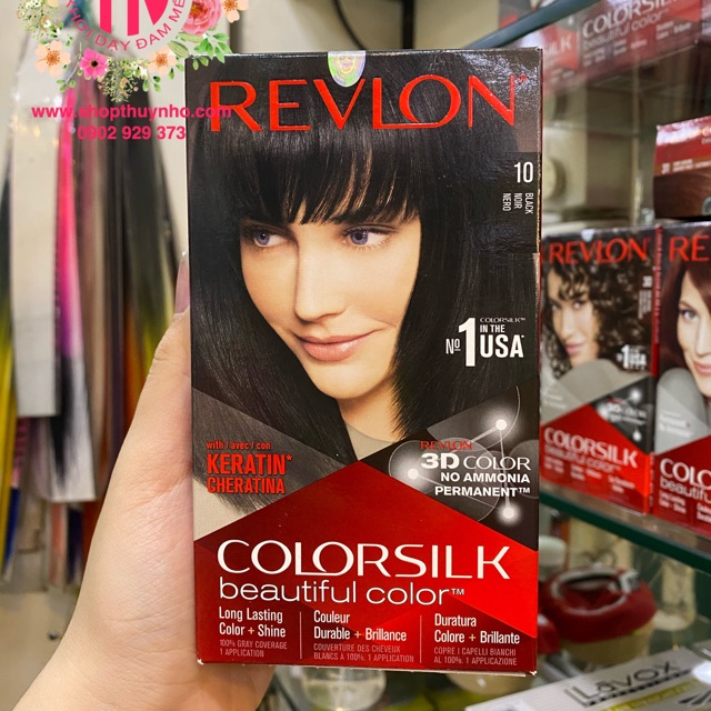 Thuốc nhuộm tóc Revlon ColorSilk số 10 (Black - Đen )