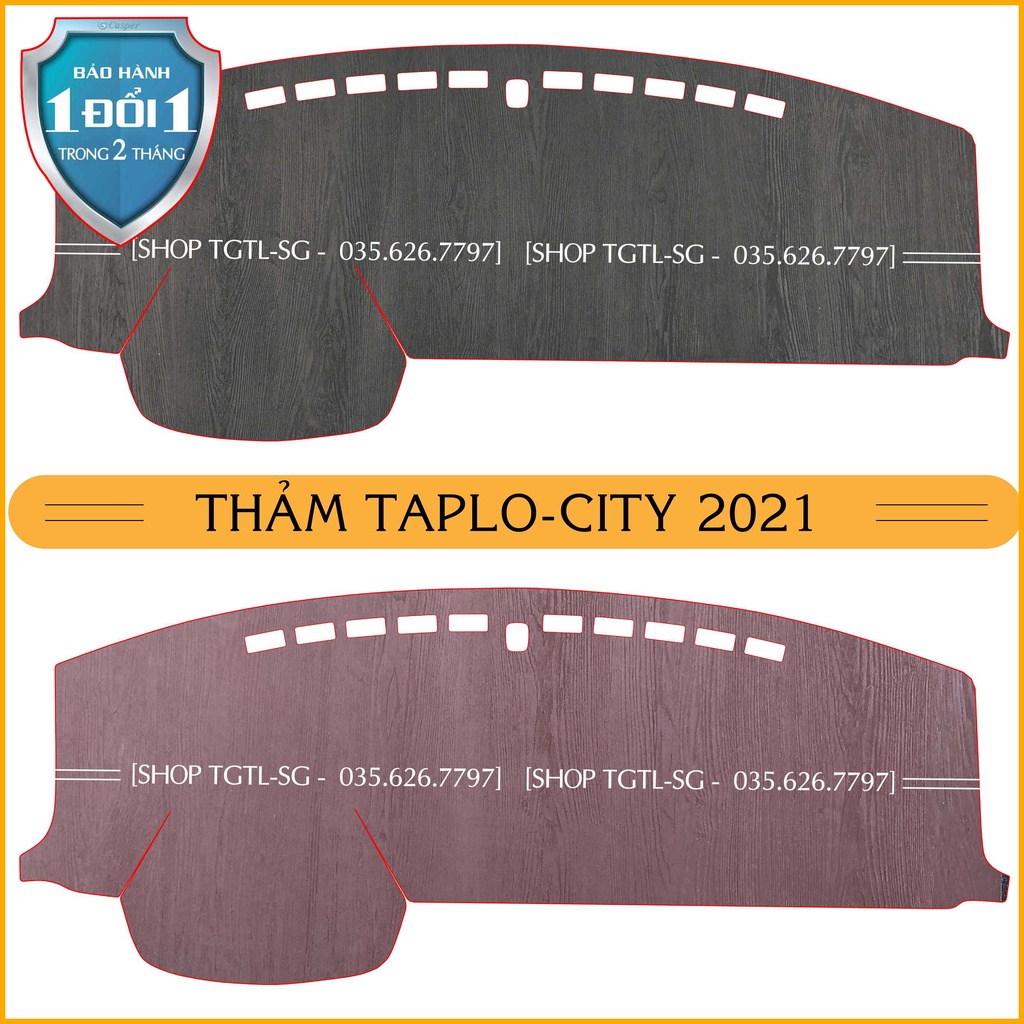 [City đời 2021] Thảm bảo vệ Taplo oto loại da vân gỗ,da cacbon,da nỉ đen và nhung lông cừu dày 3 lớp