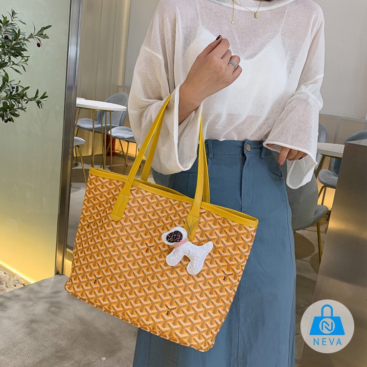 (Xu Hướng) Túi Đeo Vai Đan Cách Điệu Size Lớn Kèm Móc Khóa NEVA661