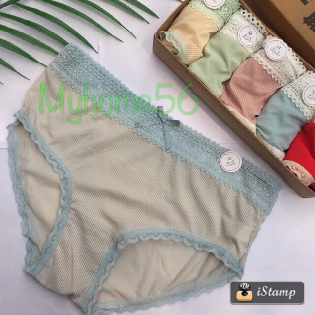 Hộp 5 chiếc quần lót đúc lụa tăm kháng khuẩn cao cấp