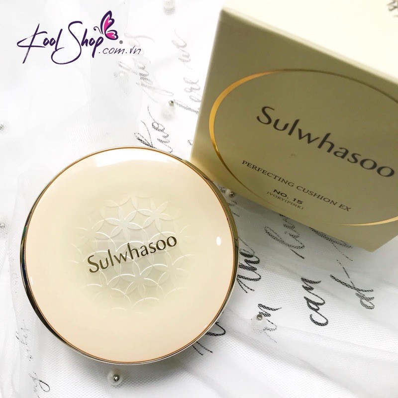 Phấn nước Sulwhasoo Perfecting Cushion & Perfecting Brightening Cushion cho lớp trang điểm sáng mịn không tì vết.