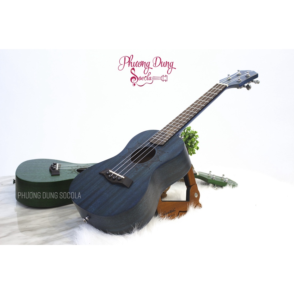 Đàn Ukulele Gỗ chính hãng Kaysen size Concert  - Màu Xanh Đen