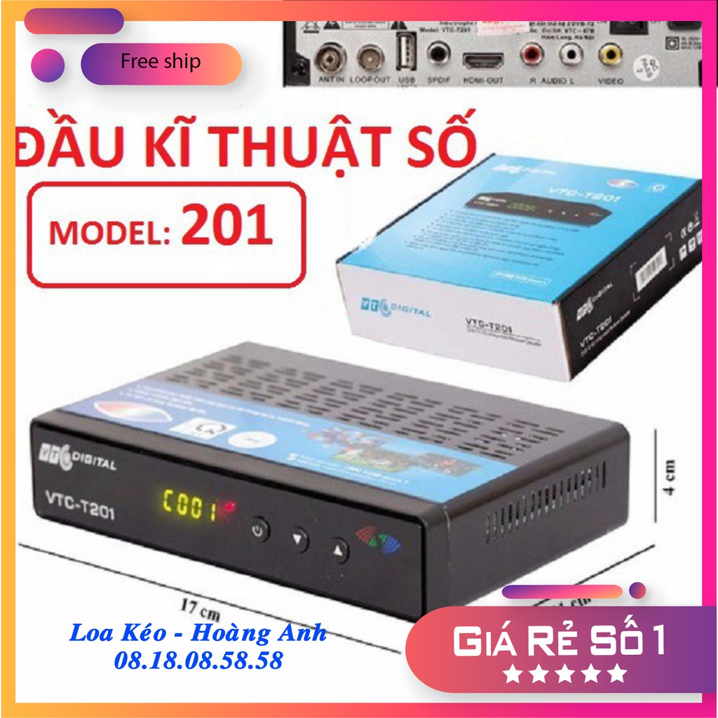 Đầu thu kỹ thuật số DVD -T2. VTC T201- giá tốt