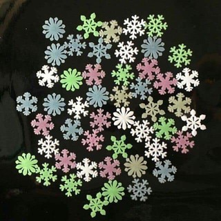 Set 50 bông tuyết dạ quang nhiều màu