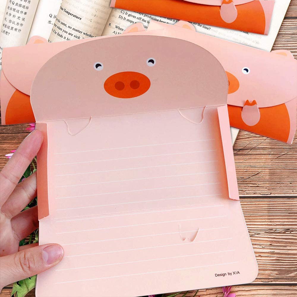 Set 81 Bì Thư Giấy Hình Gấu Trúc Dễ Thương Thẻ