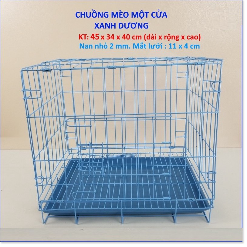 HCM- Lồng cho thú cưng dạng gấp gọn sơn tĩnh điện dùng để làm chuồng nuôi chó mèo Màu Ngẫu nhiên sd35 / sd45 sd50