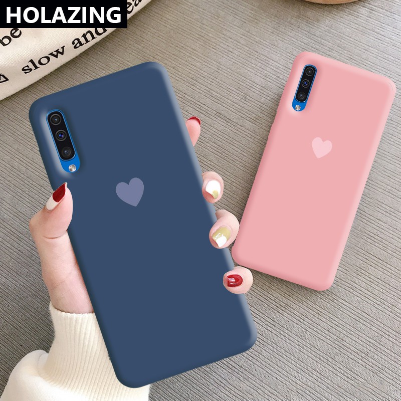 Ốp Điện Thoại Silicon Mềm Họa Tiết Trái Tim Cho Samsung Galaxy A50 A30 A50S A30S A20S A10S A51 A71 A01 A11 A80 A70S No.712
