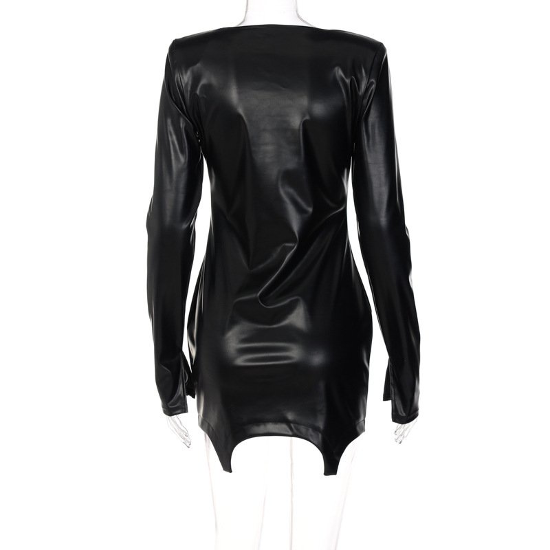 Đầm tay dài cổ chữ u form ôm phong cách quyến rũ