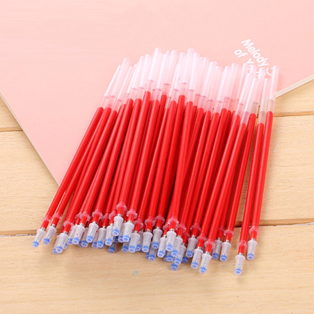 25Pcs 0.5mm Neutral Core Pen Refill Student Office Stationery Black Blue Red