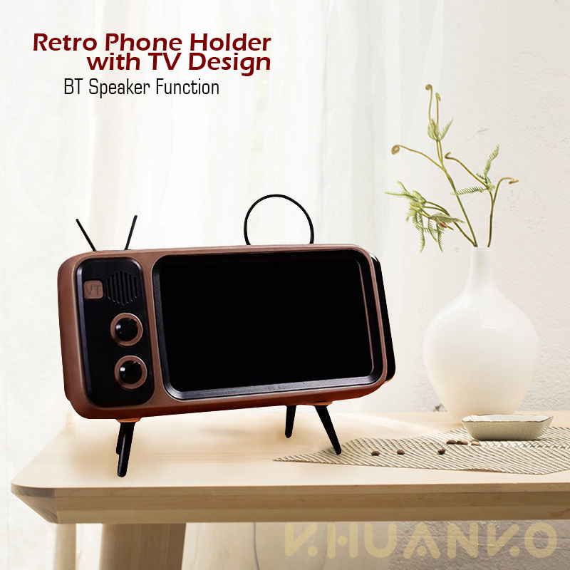 Loa bluetooth Kiêm Giá Đỡ Điện Thoại Phong Cách vintage