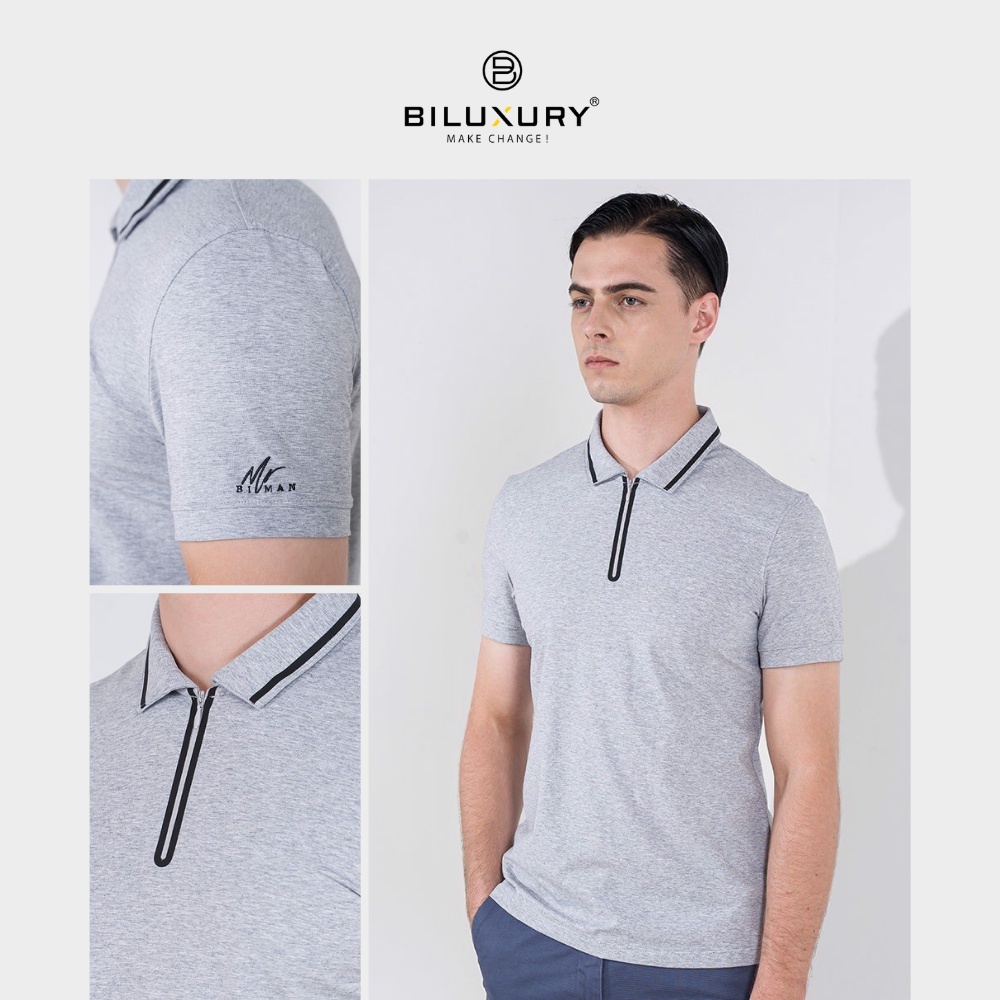 Áo polo nam cổ bẻ Biman by Biluxury thun co giãn 4 chiều form chuẩn vừa người thoải mái vận động