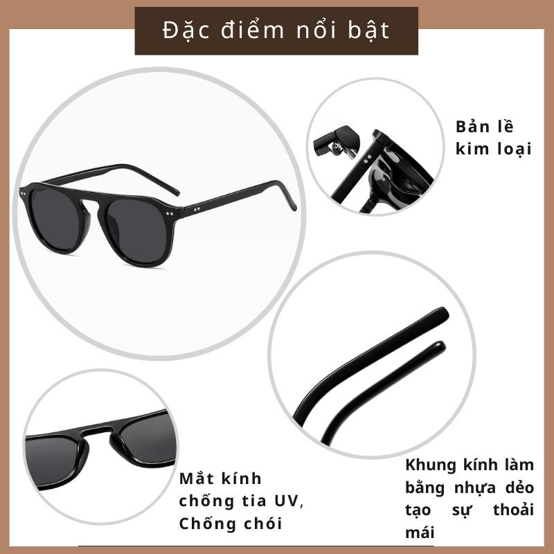 Kính mát nam nữ ELIOT kiểu dáng thời trang tròng kính chống tia UV400