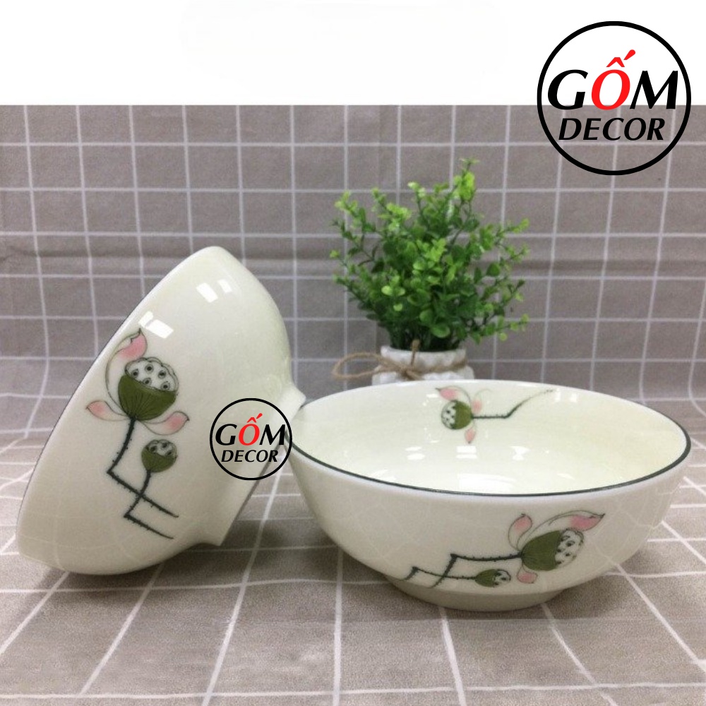 Bát tô sứ, tô canh sứ, tô sứ men kem Bát Tràng nhiều mẫu đẹp