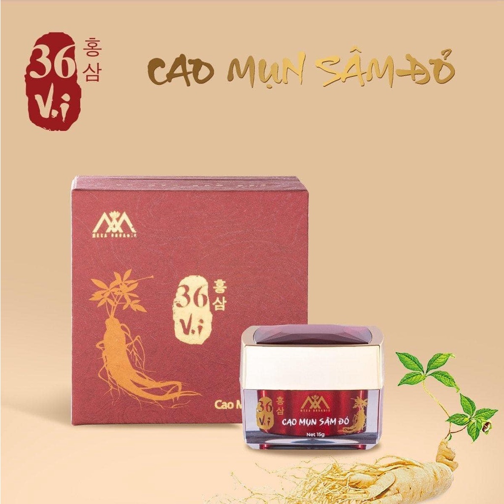 [Chính Hãng] Cao mụn sâm đỏ 36 vị thuốc bắc hủ to 15g hủ lớn date mới