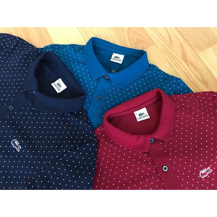 Áo Thun Nam có cổ chấm bi cá sấu chất liệu cotton, Áo thun nam cổ bẻ đẹp