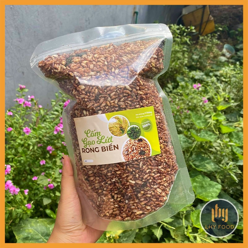 [Tặng mã 50k–FreeShip] Cốm Gạo Lứt Rong Biển Gói 500Gram LHY food