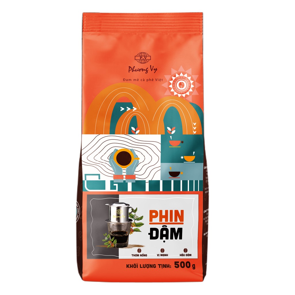 Cà Phê Truyền Thống Phin Đậm 500g, cafe đậm mạnh, thơm nồng, hậu đậm, Phương Vy Coffee | BigBuy360 - bigbuy360.vn