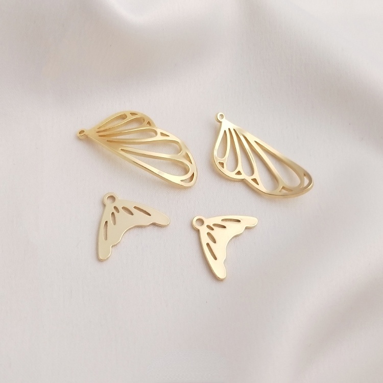 Mặt Dây Chuyền Hình Đuôi Cá Và Cánh Bướm Bằng Đồng 14K Nhiều Màu Sắc diy