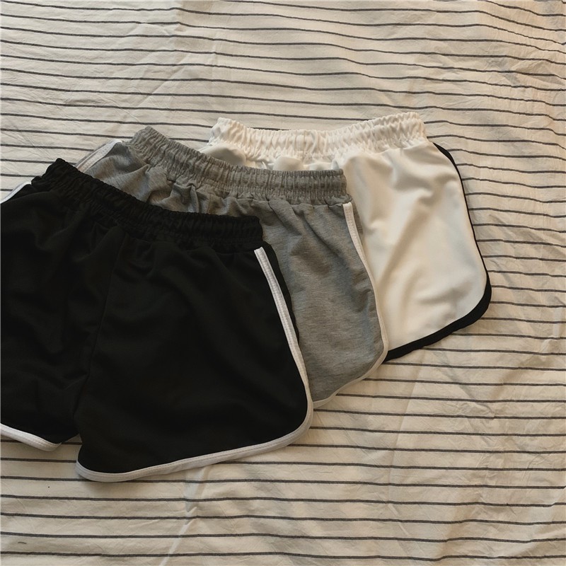 Quần Short Xiaozhainv Thiết Kế Thể Thao Eo Cao Co Giãn Năng Động Kiểu Hàn Quốc