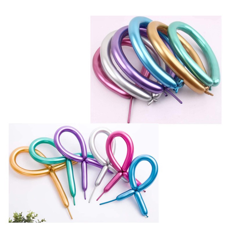 Bóng Dài Siêu Nhũ Chrome Tạo Hình Bóng Nghệ Thuật Trang Trí Sinh Nhật Party - K131
