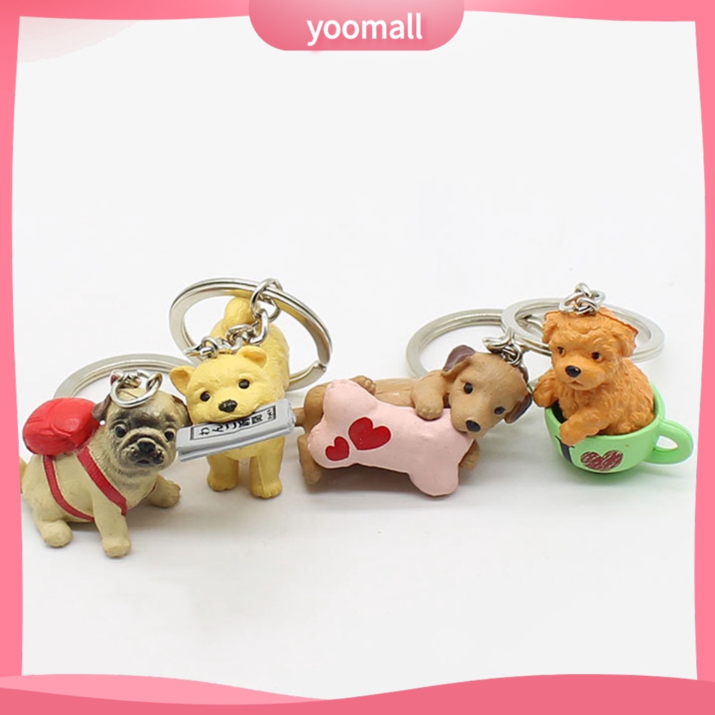 Móc Khóa Hình Chú Cún Bằng Nhựa Resin Đáng Yêu