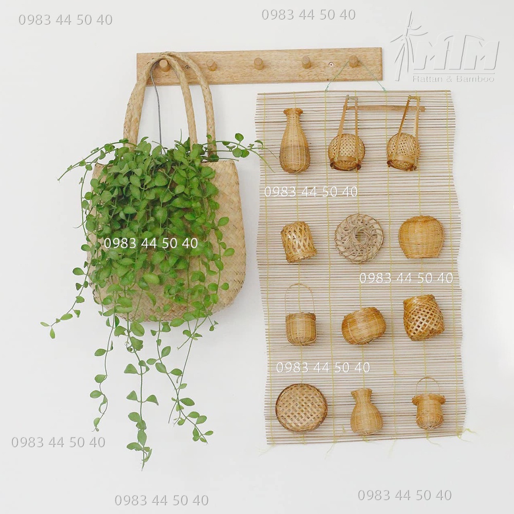 Combo mây tre 12 món ngẫu nhiên - trang trí tường
