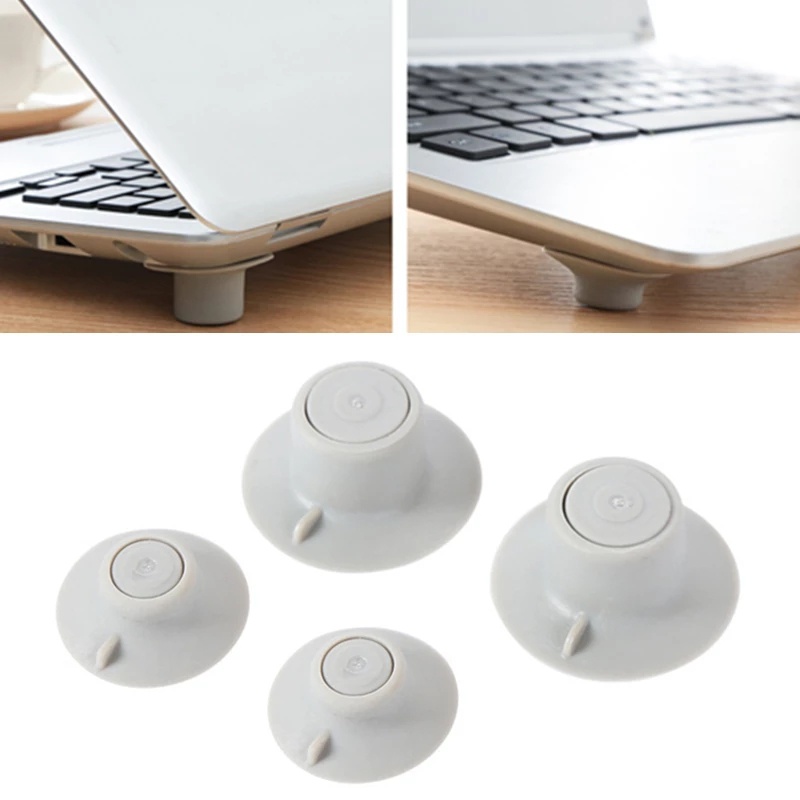 Set 4 Giá Đỡ Laptop Bằng PVC Mềm Chống Trượt Có Giác Hút Chân Không