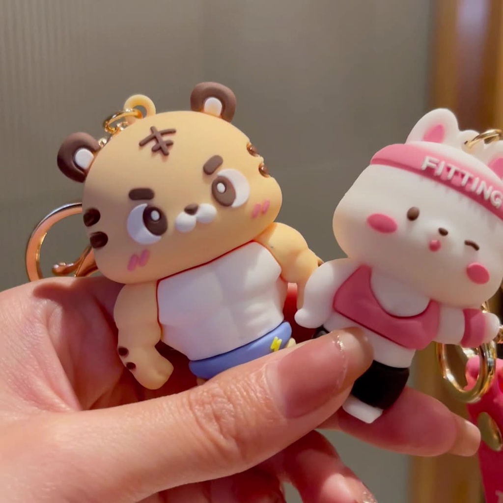 Móc Chìa Khóa Heo Tập Gym Dễ Thương - Món Qùa Nhỏ Ngộ Nghĩnh