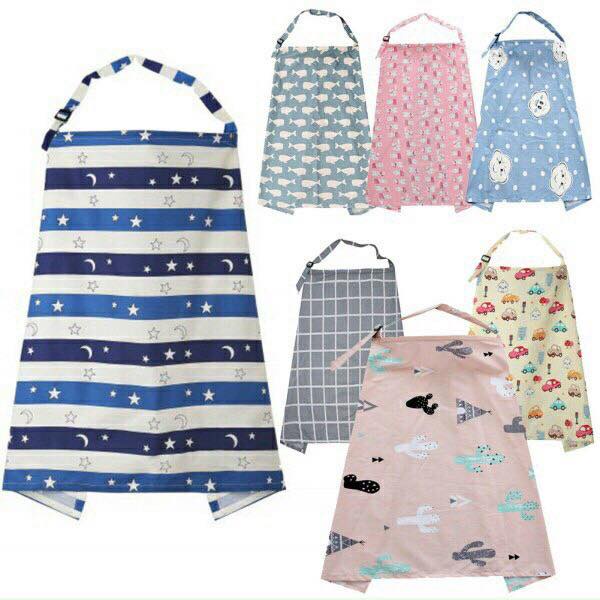 Áo choàng che bé bú cotton đẹp màu ngẫu nhiên - Khăn choàng cho con bú