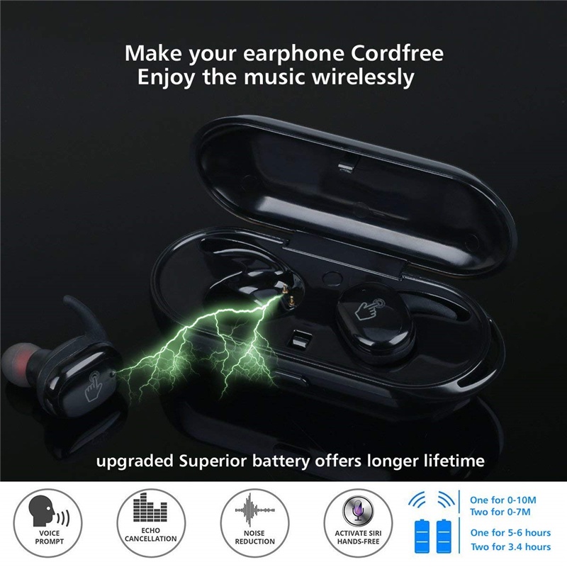 Tai Nghe Nhét Tai Không Dây bluetooth 5.0 9D Âm Thanh HiFi Cảm Ứng Thông Minh