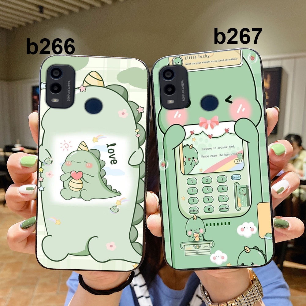 Ốp lưng điện thoại nokia c21 plus / nokia g11 / nokia g11 plus khủng long xanh dino saur
