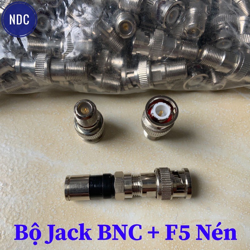 Bộ Jack BNC + F5 (Loại 1) Lõi Kẹp Bằng Đồng Chống Nhiễu, Chịu Nhiệt Cực Tốt | WebRaoVat - webraovat.net.vn