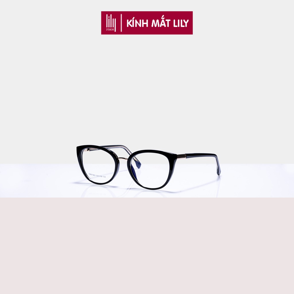 Kính mắt nữ cao cấp Lilyeyewear mắt mèo to chất liệu nhựa cứng cáp màu sắc thời trang 87003 | BigBuy360 - bigbuy360.vn