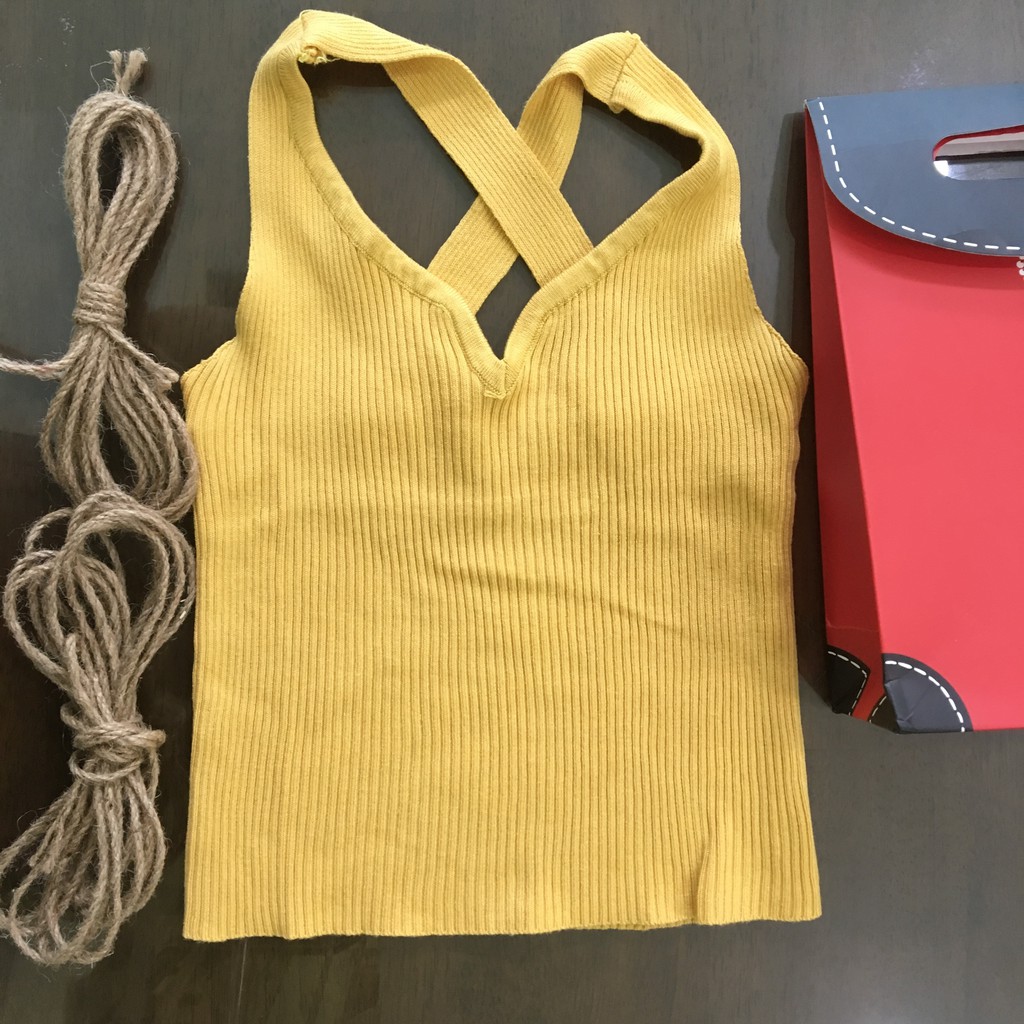 Áo croptop dây chéo lưng