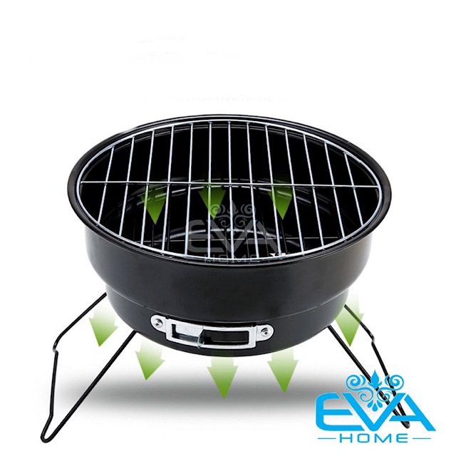 Bếp Nướng Than Hoa Tròn Có Chân Bếp Cao Portable Barbecue