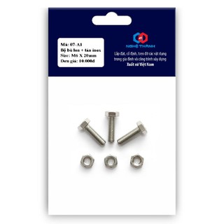 Bù lon/bu lông+Tán/Đai ốc inox