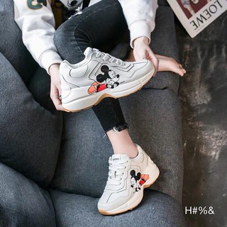 Giày Thể Thao Hình Mickey Cao 3 Phân Siêu Tôn Dáng