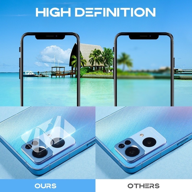 Miếng Dán Bảo Vệ Camera Sau Điện Thoại Chống Sốc Màu Đen Cho OPPO Reno 7Z 7 Pro 5G