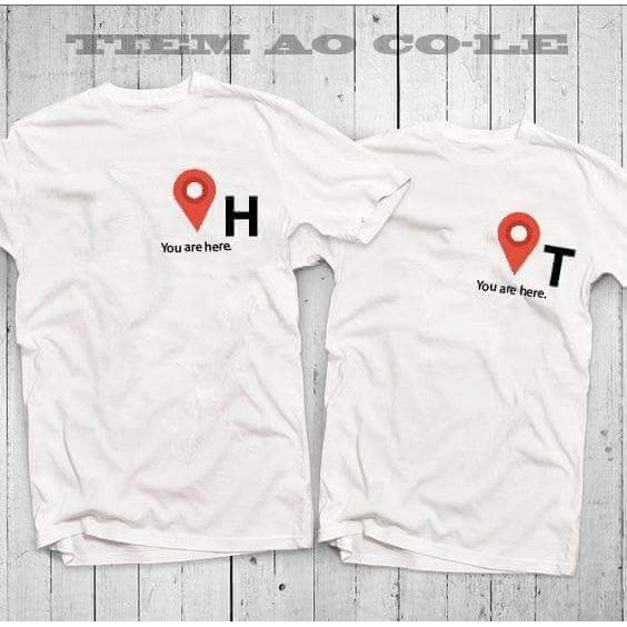 Áo đôi in chữ cái tên theo yêu cầu ( có ảnh thật )