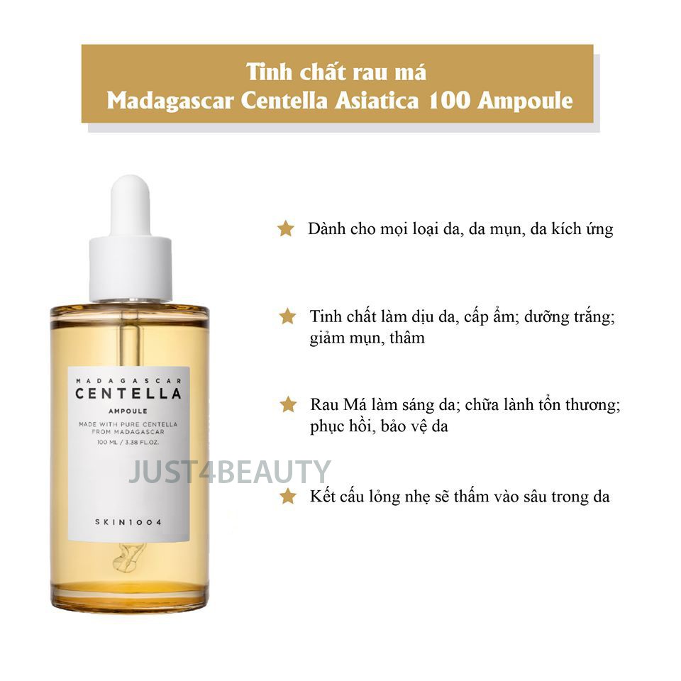 (Mẫu mới) Tinh chất rau má Skin1004 Madagascar Centella Asiatica 100 Ampoule