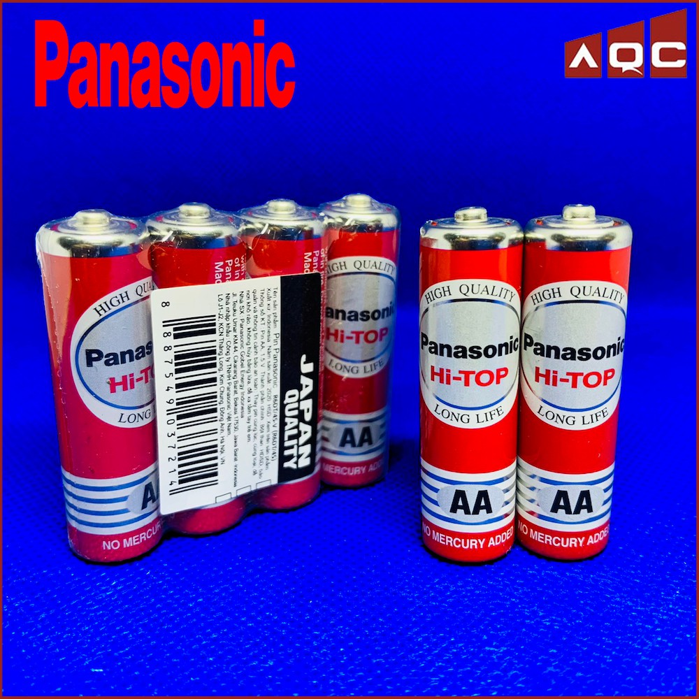 Pin Tiểu Panasonic AA 1,5V Than Đen Chính Hãng (Vỉ 4 Viên)