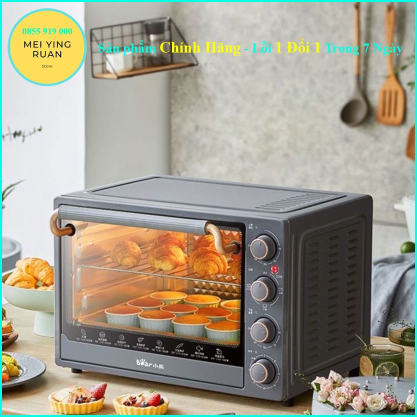 Lò nướng gia đình đa năng cao cấp BEAR 4 núm vặn chỉnh nhiệt riêng biệt bảo hành 12 tháng