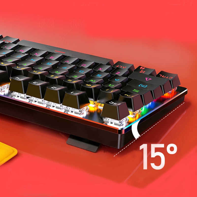 Bàn phím cơ máy tính TKL có dây gaming giá rẻ blue switch led RGB LUVIBA K550