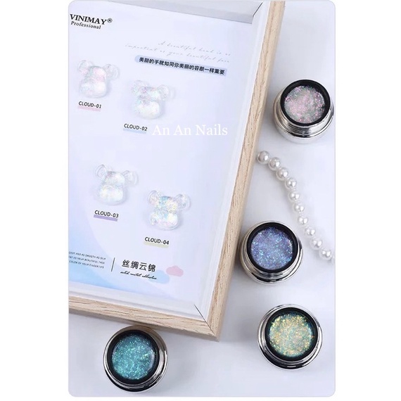 Set gel nhũ khổng tước Mịn Vinimay Aurora TẶNG bảng màu 4 màu siêu Hot [ Mới Về ]