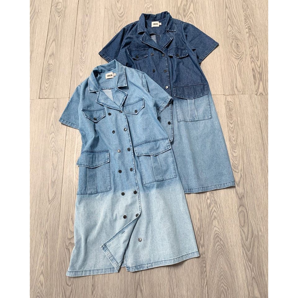 Đầm jean được xử lý Ombre độc lạ size S M L giá 250K