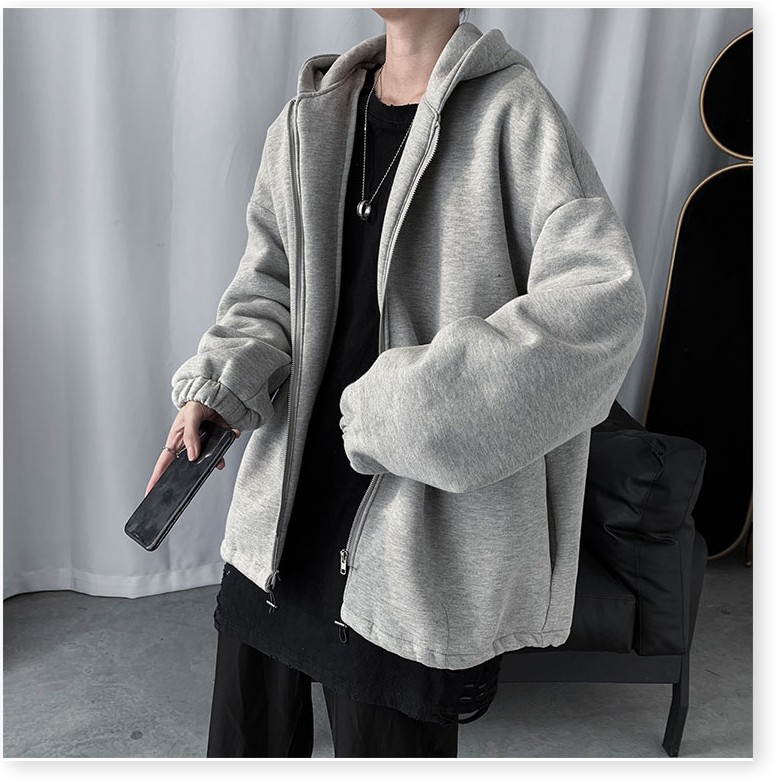 [FREESHIP TOÀN QUỐC] Áo khoác nam form rộng, áo hoodie nam form rộng có dây kéo có nón