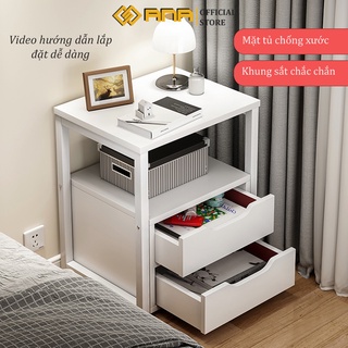 Kệ tủ đầu giường ANA phong cách CHÂU ÂU có 2 ngăn kéo đựng đồ khung sắt sơn tĩnh điện cao cấp - KDG01