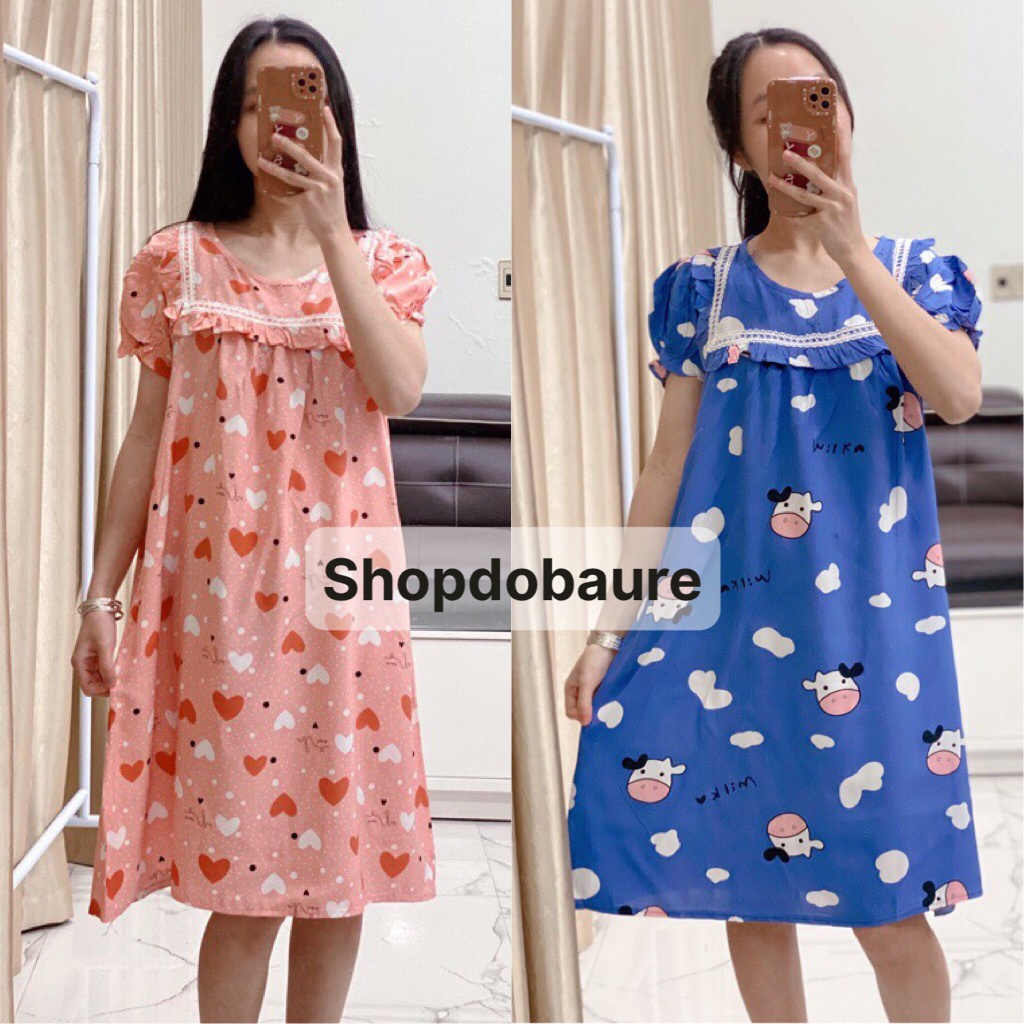 Váy lanh bầu cộc tay mùa hè siêu mềm mát (V34)