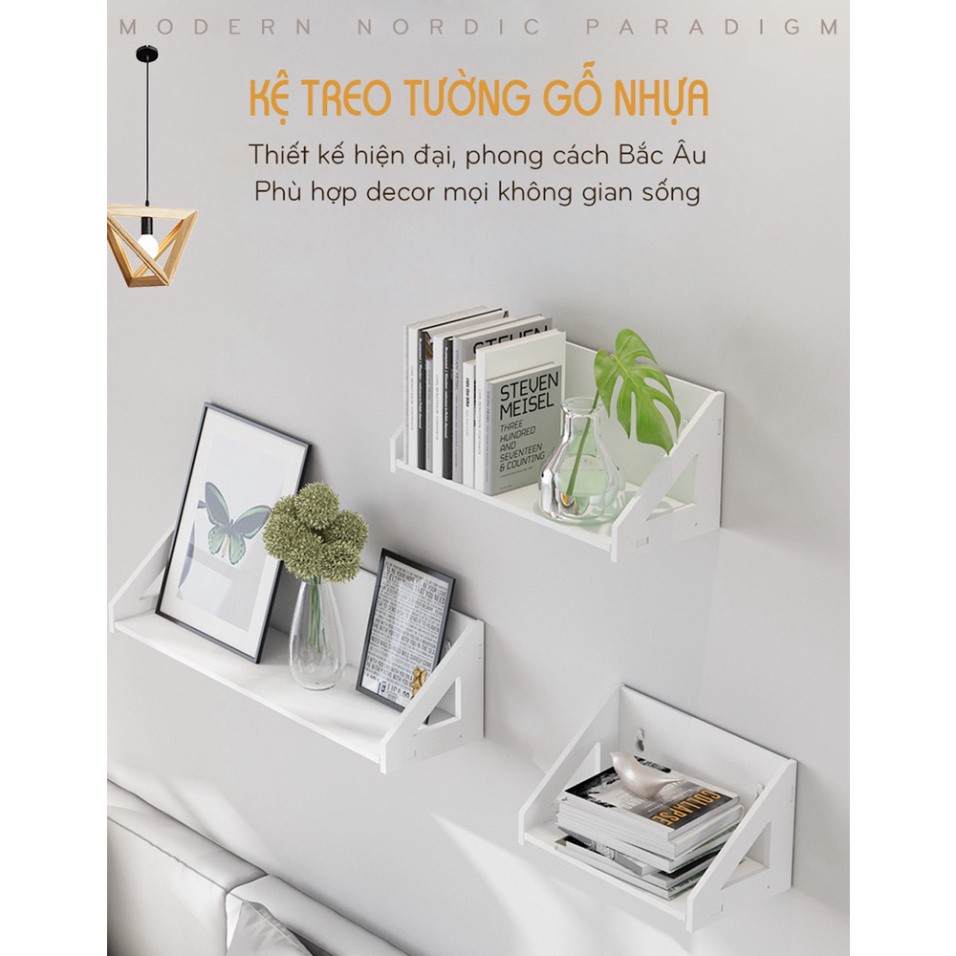 Bộ 3 Kệ Trang Trí Treo Tường IGA Để Lọ Hoa Và Đồ Decor Trang Trí IGA - IG387